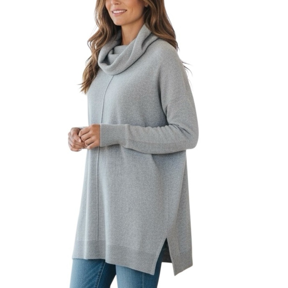 Joan Vass New York Hi/Low Sweater. Gray. Sz XL